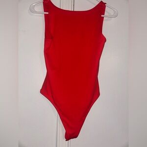 Vibrant Red Kids One Piece